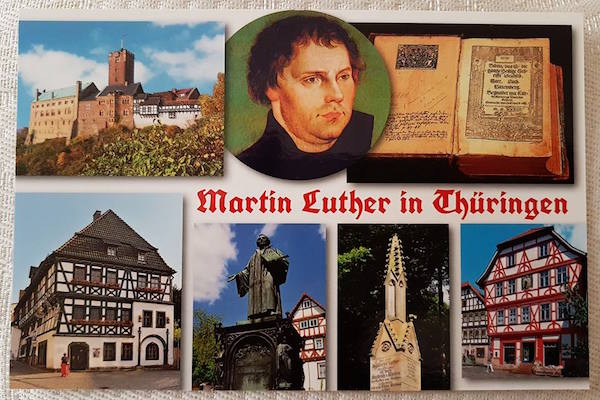 Martin Lutero en Thueringen en Alemania