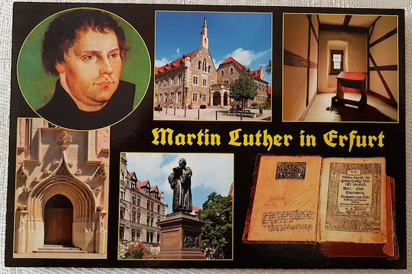 Martin Lutero en Erfurt en Alemania